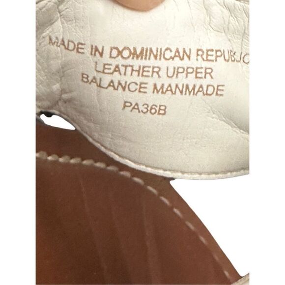 Bernardo White/Brown  Leather Sandals - Picture 5 of 6